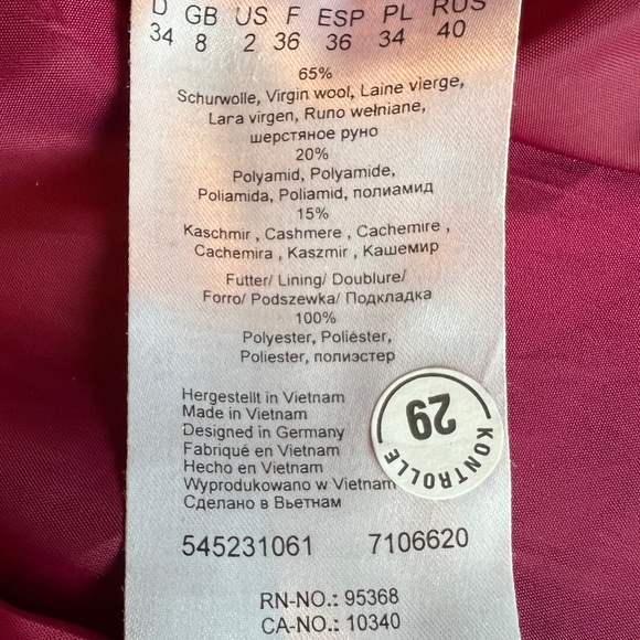 Olsen wool/cashmere blend coat size 4–6 - Picture 4 of 4
